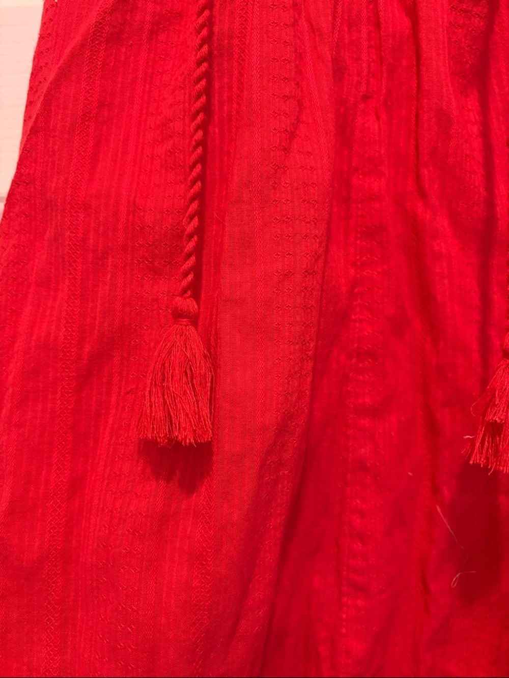 Melrose and Market Red Tassel Spaghetti Strap Tank size Large - Picture 2 of 7